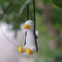 image-Cute duck car pendant swinging autumn car rearview mirror pendant pendant pendant car interior accessories female perfume handmade duck