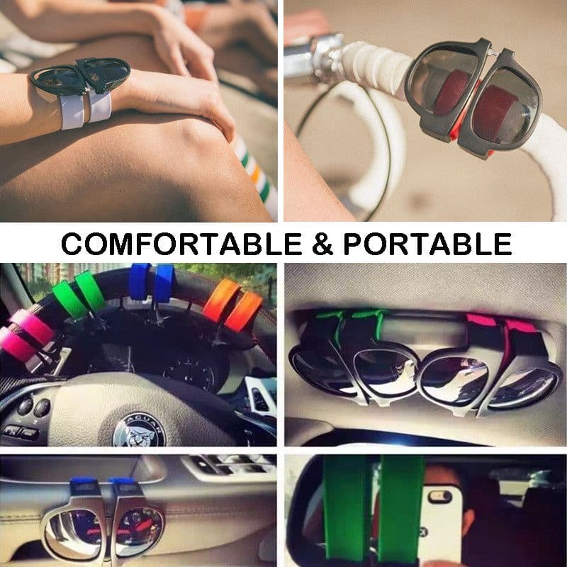 image-KDEAM new peculiar bracelet design polarized folding sunglasses dazzling true film outdoor riding glasses KD825