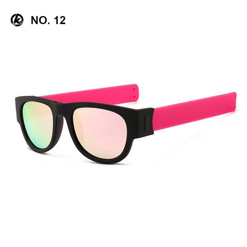 image-KDEAM new peculiar bracelet design polarized folding sunglasses dazzling true film outdoor riding glasses KD825