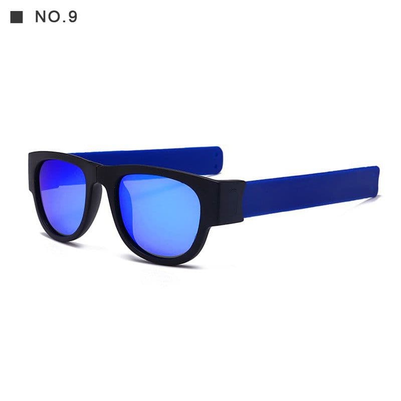 image-KDEAM new peculiar bracelet design polarized folding sunglasses dazzling true film outdoor riding glasses KD825