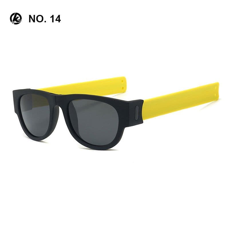 image-KDEAM new peculiar bracelet design polarized folding sunglasses dazzling true film outdoor riding glasses KD825