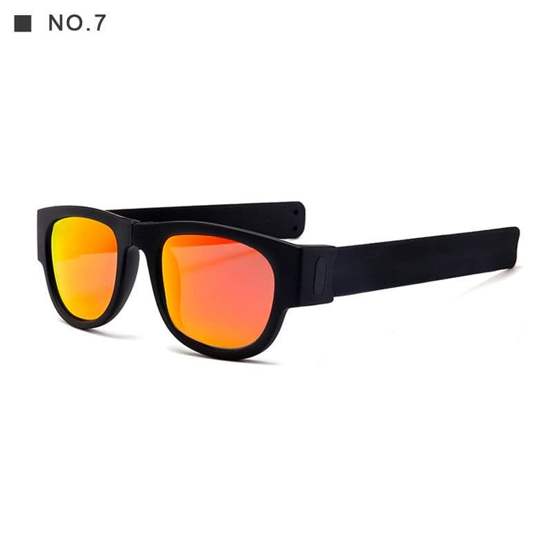 image-KDEAM new peculiar bracelet design polarized folding sunglasses dazzling true film outdoor riding glasses KD825