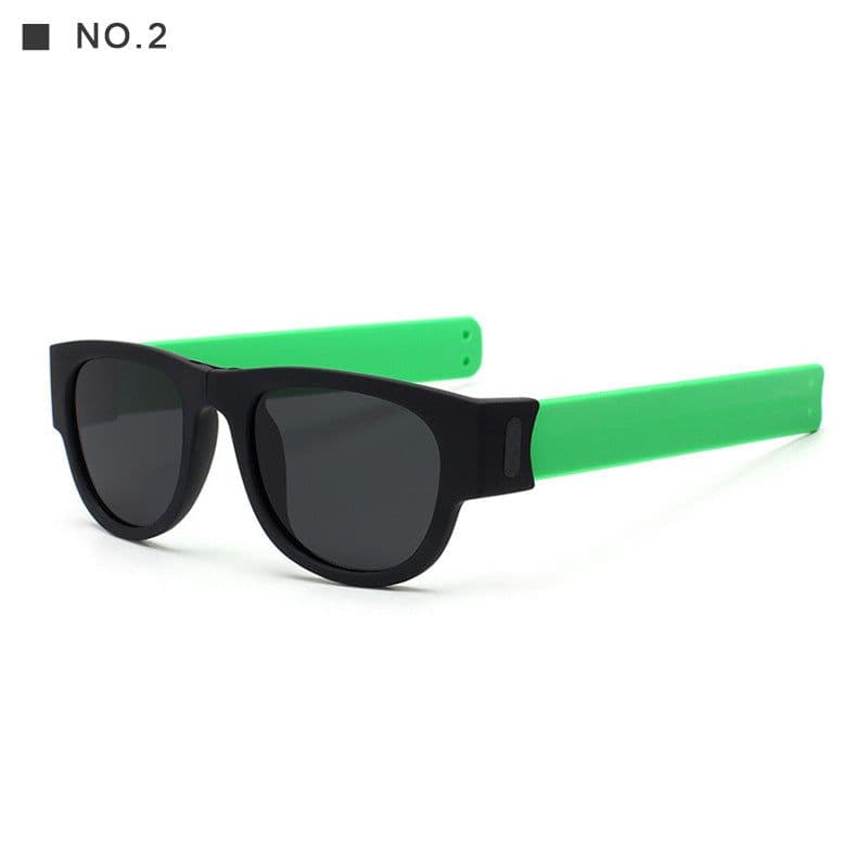 image-KDEAM new peculiar bracelet design polarized folding sunglasses dazzling true film outdoor riding glasses KD825