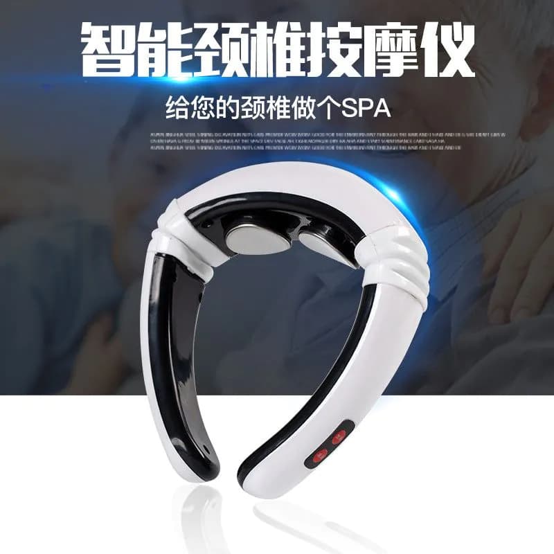 image-Smart cervical spine massager home electric intelligent pulse electromagnetic kneading cervical spine rechargeable shoulder and neck massager