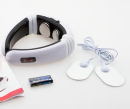 image-Smart cervical spine massager home electric intelligent pulse electromagnetic kneading cervical spine rechargeable shoulder and neck massager