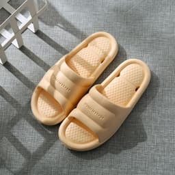 image-Summer thick-bottomed shit-feeling slippers soft household indoor bathroom slippers men's home women's EVA sandals and slippers light couple