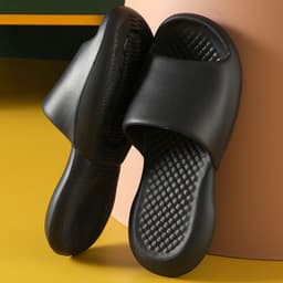 image-Summer thick-bottomed shit-feeling slippers soft household indoor bathroom slippers men's home women's EVA sandals and slippers light couple