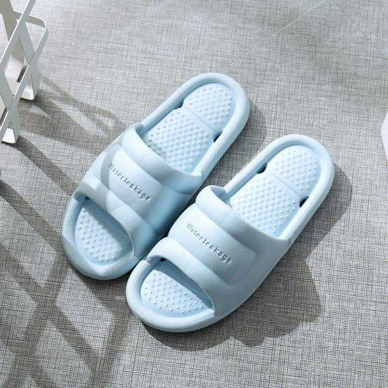 image-Summer thick-bottomed shit-feeling slippers soft household indoor bathroom slippers men's home women's EVA sandals and slippers light couple