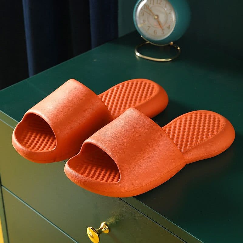 image-Summer thick-bottomed shit-feeling slippers soft household indoor bathroom slippers men's home women's EVA sandals and slippers light couple