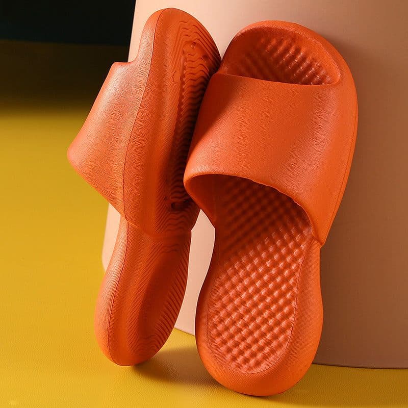 image-Summer thick-bottomed shit-feeling slippers soft household indoor bathroom slippers men's home women's EVA sandals and slippers light couple