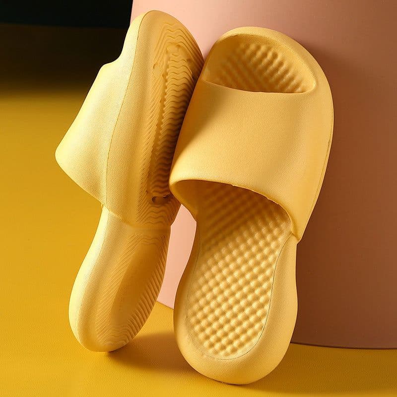 image-Summer thick-bottomed shit-feeling slippers soft household indoor bathroom slippers men's home women's EVA sandals and slippers light couple