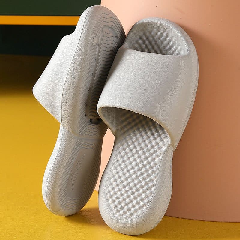 image-Summer thick-bottomed shit-feeling slippers soft household indoor bathroom slippers men's home women's EVA sandals and slippers light couple