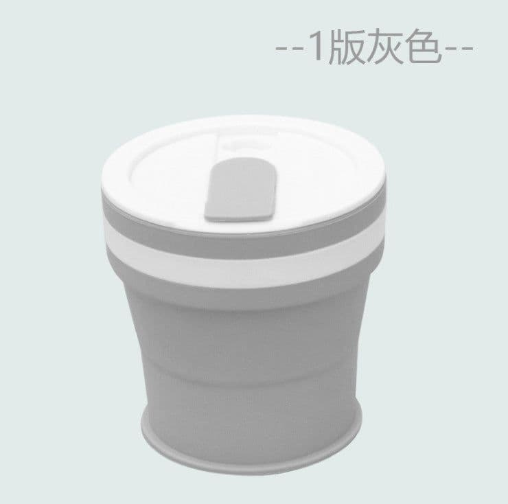 image-Factory Outlet 350ML Food Grade Silicone Folding Cup Custom Gift Travel Silicone Cup Outdoor Sports Water Cup