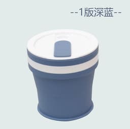 image-Factory Outlet 350ML Food Grade Silicone Folding Cup Custom Gift Travel Silicone Cup Outdoor Sports Water Cup