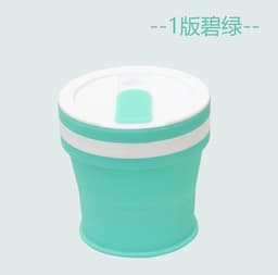 image-Factory Outlet 350ML Food Grade Silicone Folding Cup Custom Gift Travel Silicone Cup Outdoor Sports Water Cup