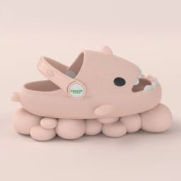 image-Three-dimensional children's shark hole shoes summer home baby non-slip thick-soled sandals cute cartoon soft-soled children's slippers