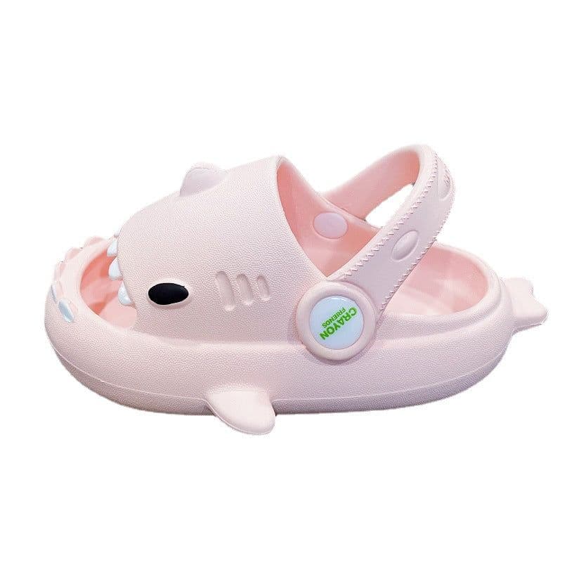 image-Three-dimensional children's shark hole shoes summer home baby non-slip thick-soled sandals cute cartoon soft-soled children's slippers