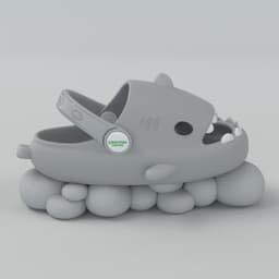 image-Three-dimensional children's shark hole shoes summer home baby non-slip thick-soled sandals cute cartoon soft-soled children's slippers
