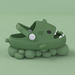 image-Three-dimensional children's shark hole shoes summer home baby non-slip thick-soled sandals cute cartoon soft-soled children's slippers