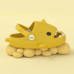 image-Three-dimensional children's shark hole shoes summer home baby non-slip thick-soled sandals cute cartoon soft-soled children's slippers