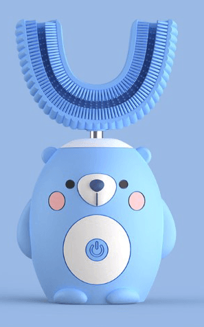 image-Excellent white baby U-shaped electric toothbrush for children 2-6-12 years old and above children U-shaped sonic brushing artifact dinosaur