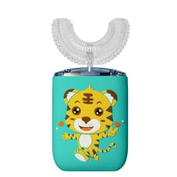 image-Excellent white baby U-shaped electric toothbrush for children 2-6-12 years old and above children U-shaped sonic brushing artifact dinosaur