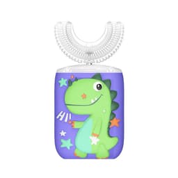 image-Excellent white baby U-shaped electric toothbrush for children 2-6-12 years old and above children U-shaped sonic brushing artifact dinosaur