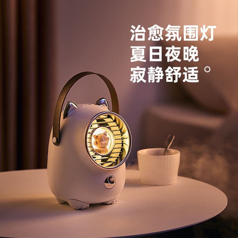 image-New turbo water cooling fan usb desktop spray electric fan air circulation portable air conditioning refrigeration fan