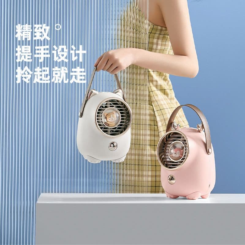 image-New turbo water cooling fan usb desktop spray electric fan air circulation portable air conditioning refrigeration fan