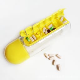 image-Creative two-in-one medicine box water cup seven-day packaging outdoor portable water bottle one week with medicine box cup wholesale