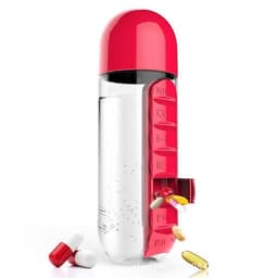 image-Creative two-in-one medicine box water cup seven-day packaging outdoor portable water bottle one week with medicine box cup wholesale