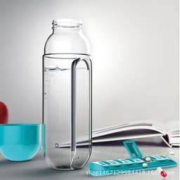 image-Creative two-in-one medicine box water cup seven-day packaging outdoor portable water bottle one week with medicine box cup wholesale
