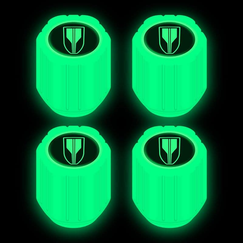 image-Net red luminous tire valve cap car valve cap motorcycle electric vehicle vacuum tire valve luminous valve cover