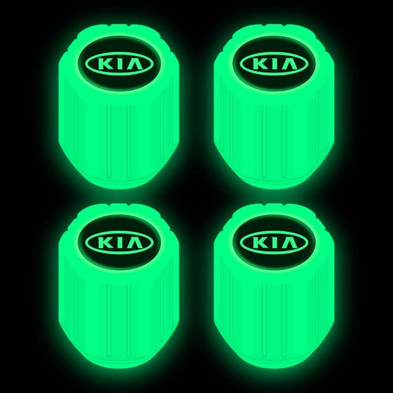 image-Net red luminous tire valve cap car valve cap motorcycle electric vehicle vacuum tire valve luminous valve cover