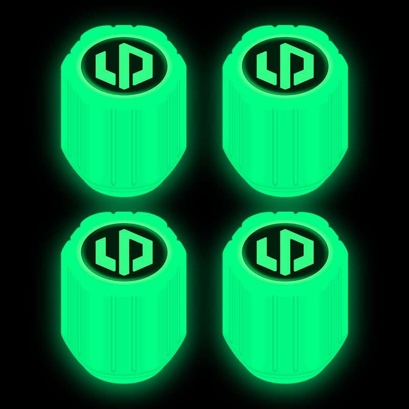 image-Net red luminous tire valve cap car valve cap motorcycle electric vehicle vacuum tire valve luminous valve cover