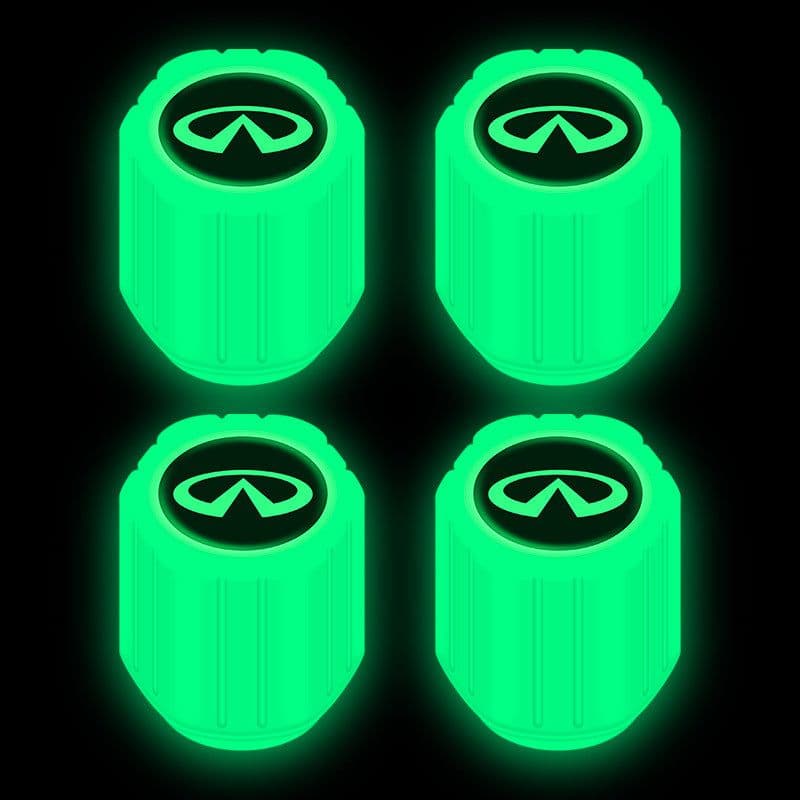 image-Net red luminous tire valve cap car valve cap motorcycle electric vehicle vacuum tire valve luminous valve cover