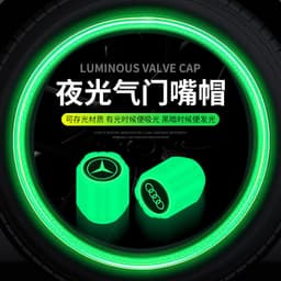 image-Net red luminous tire valve cap car valve cap motorcycle electric vehicle vacuum tire valve luminous valve cover