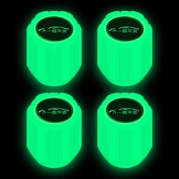 image-Net red luminous tire valve cap car valve cap motorcycle electric vehicle vacuum tire valve luminous valve cover