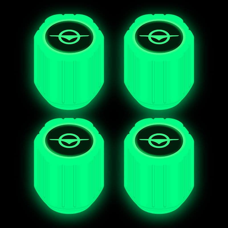 image-Net red luminous tire valve cap car valve cap motorcycle electric vehicle vacuum tire valve luminous valve cover