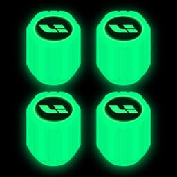 image-Net red luminous tire valve cap car valve cap motorcycle electric vehicle vacuum tire valve luminous valve cover