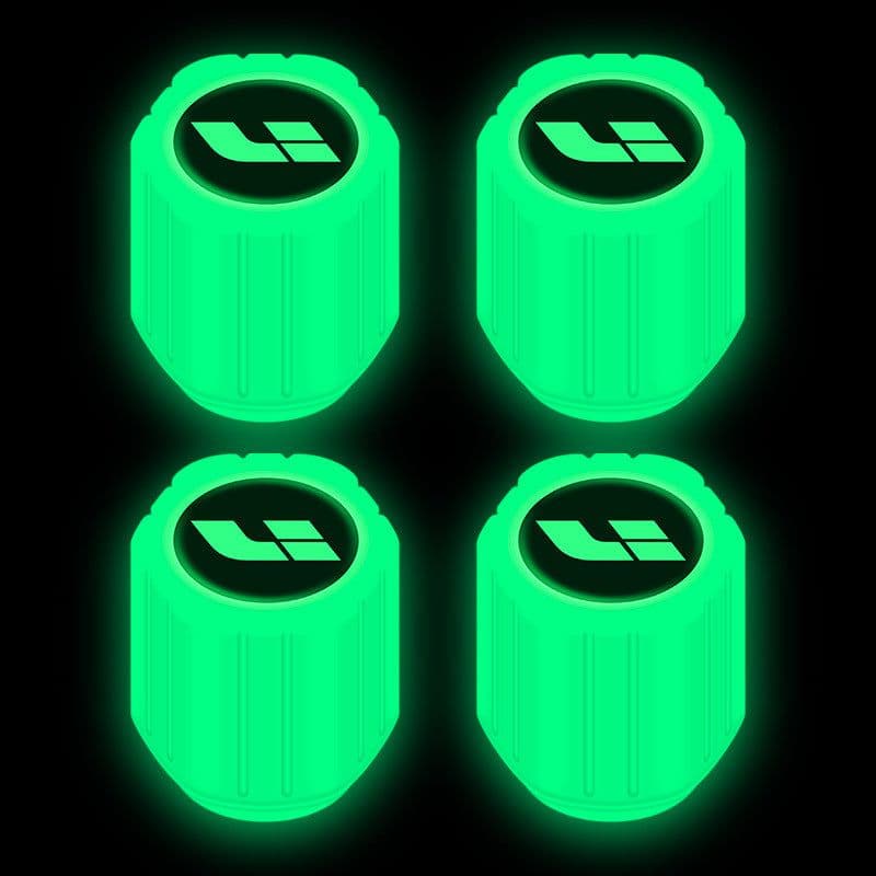 image-Net red luminous tire valve cap car valve cap motorcycle electric vehicle vacuum tire valve luminous valve cover