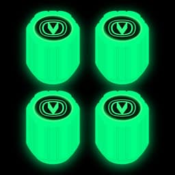 image-Net red luminous tire valve cap car valve cap motorcycle electric vehicle vacuum tire valve luminous valve cover
