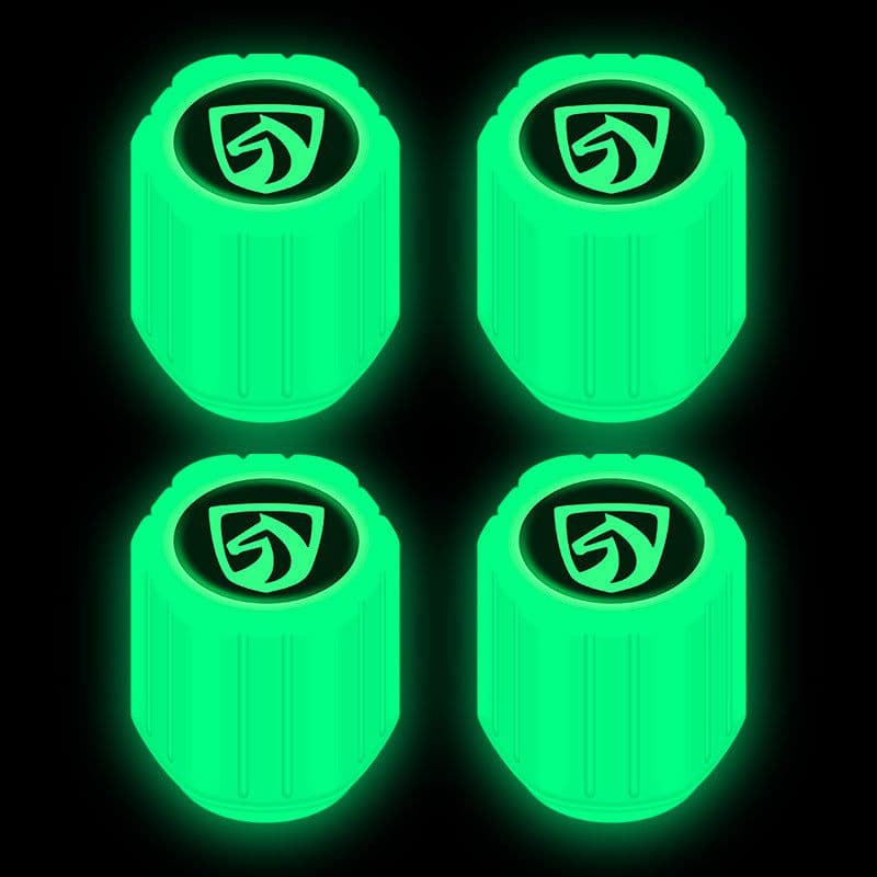 image-Net red luminous tire valve cap car valve cap motorcycle electric vehicle vacuum tire valve luminous valve cover