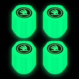 image-Net red luminous tire valve cap car valve cap motorcycle electric vehicle vacuum tire valve luminous valve cover