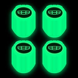 image-Net red luminous tire valve cap car valve cap motorcycle electric vehicle vacuum tire valve luminous valve cover