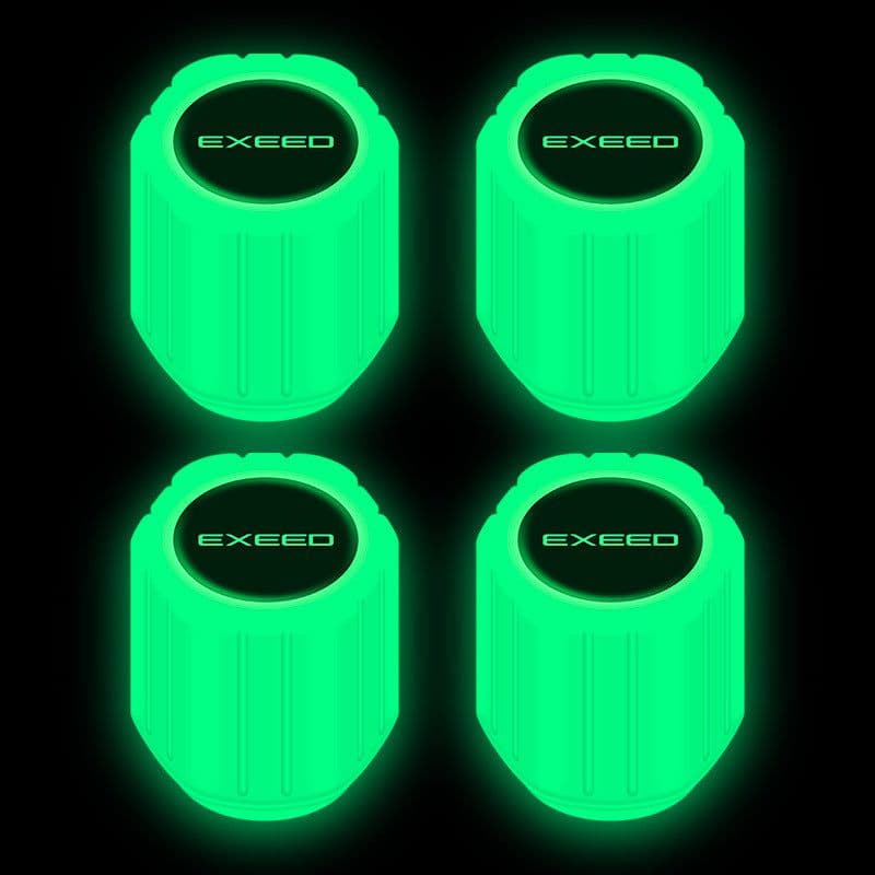 image-Net red luminous tire valve cap car valve cap motorcycle electric vehicle vacuum tire valve luminous valve cover