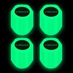 image-Net red luminous tire valve cap car valve cap motorcycle electric vehicle vacuum tire valve luminous valve cover