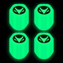 image-Net red luminous tire valve cap car valve cap motorcycle electric vehicle vacuum tire valve luminous valve cover