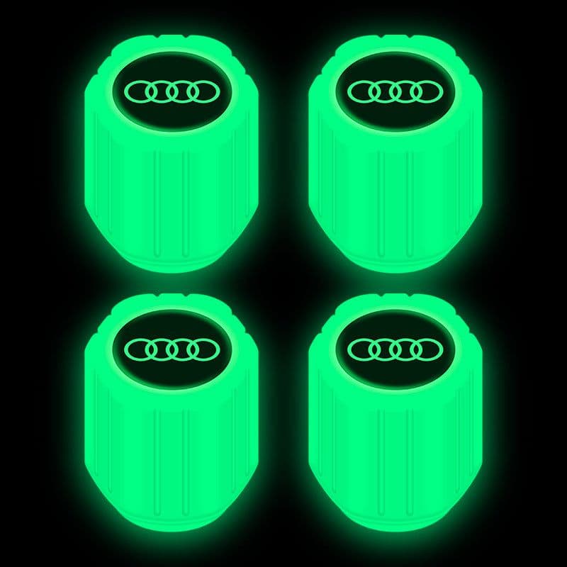 image-Net red luminous tire valve cap car valve cap motorcycle electric vehicle vacuum tire valve luminous valve cover