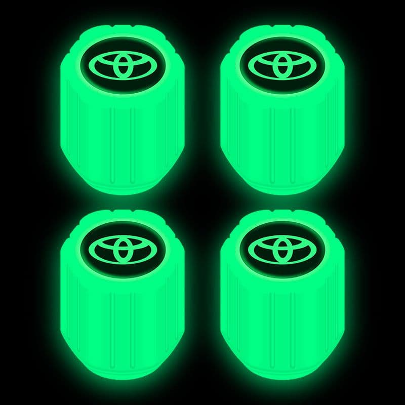 image-Net red luminous tire valve cap car valve cap motorcycle electric vehicle vacuum tire valve luminous valve cover